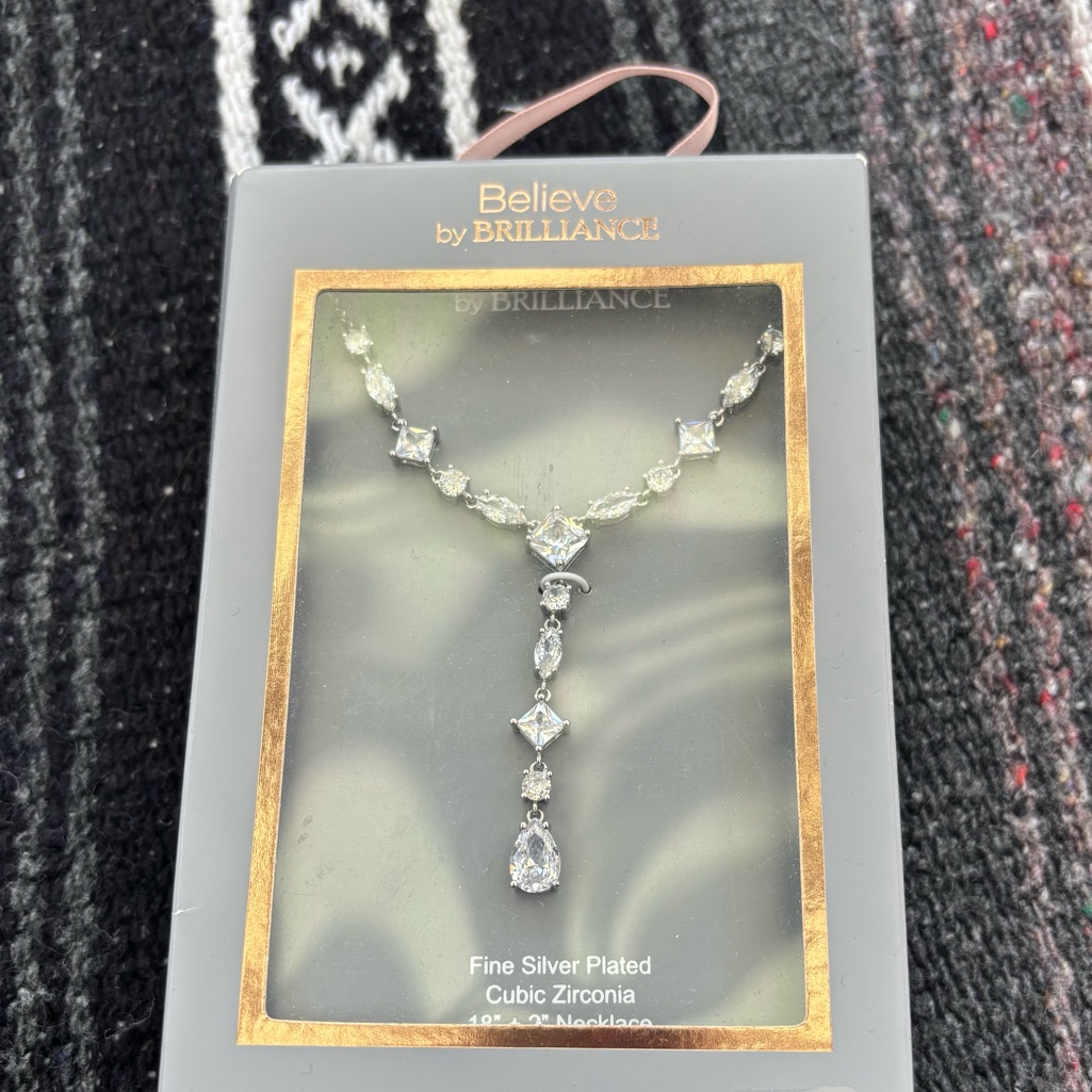 Nwt Believe By Brilliance Cubic Zirconia Necklace 25$